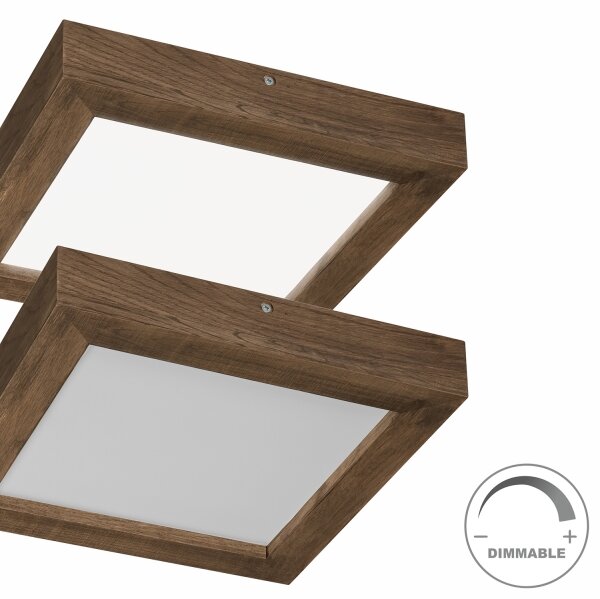 Brilagi-LED Stmívatelné svítidlo WOODY FRAME LED/24W/230V dub 30x30 cm IP44 + DO