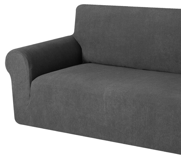Elastický žakárový potah na dvoumístnou pohovku BestBerg / šedá