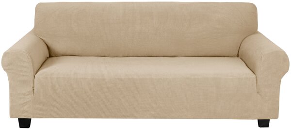 Elastický žakárový potah na dvoumístnou pohovku BestBerg / přírodní