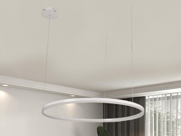 LED Stmívatelný lustr na lanku LED/55W/230V 3000-6500K + dálkové ovládání