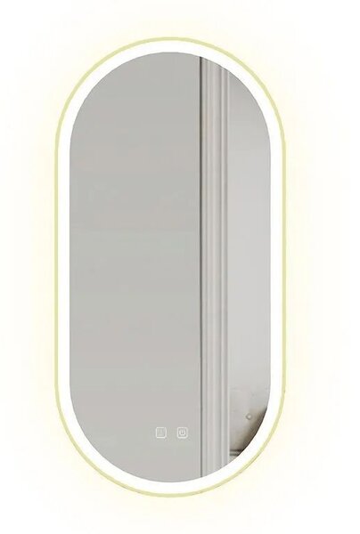 Tutumi Oválné zrcadlo 50x100 cm s vyhříváním a regulovatelným LED osvětlením HOM-02606
