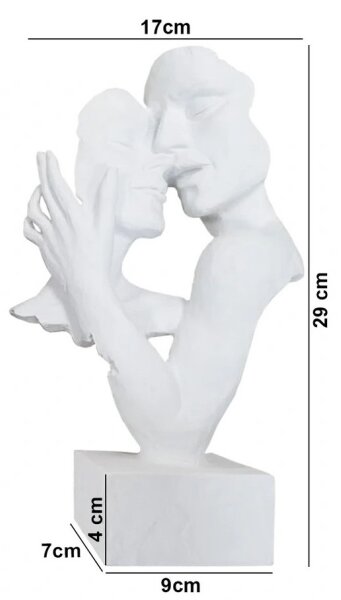 Stolní dekorace 29x9x17 cm pryskyřice/bílá