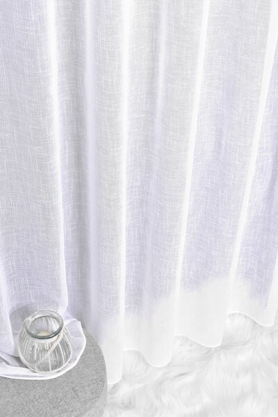Záclona markizeta plain, Reindrop s olůvkem metráž, bílá 140 cm