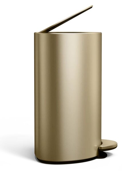 Simplehuman pedálový odpadkový koš 6 L, půlkulatý, matná zlatá ocel, tiché zavírání