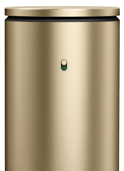 Simplehuman bezdotykový dávkovač – 414 ml + držák na houbičku, matná zlatá ocel