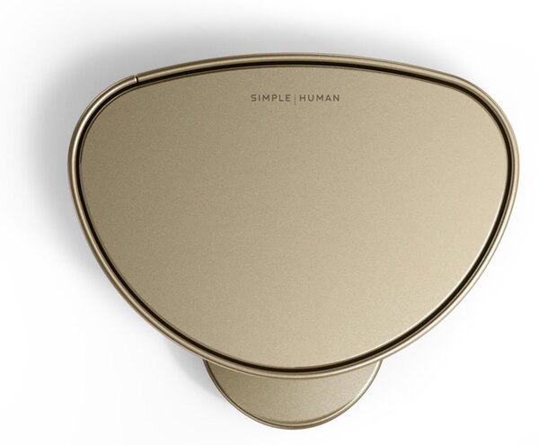 Simplehuman pedálový odpadkový koš 6 L, půlkulatý, matná zlatá ocel, tiché zavírání