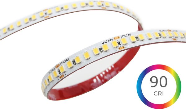 LED pásek 14,4W/m, 210LED/m, 24V, IP20, CRI>90, SMD2835 Barva světla: Teplá bílá, 3000K