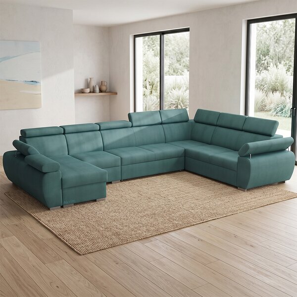 Sedací souprava BASTON | 170x390x260 cm | rozkládací + 2x úložný prostor | VÝBĚR TKANIN
