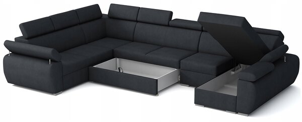 Sedací souprava BASTON | 260x390x170 cm | rozkládací + 2x úložný prostor | VÝBĚR TKANIN