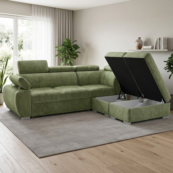 Sedací souprava BASTON | 260x230 cm | rozkládací + úložný prostor | VÝBĚR TKANIN