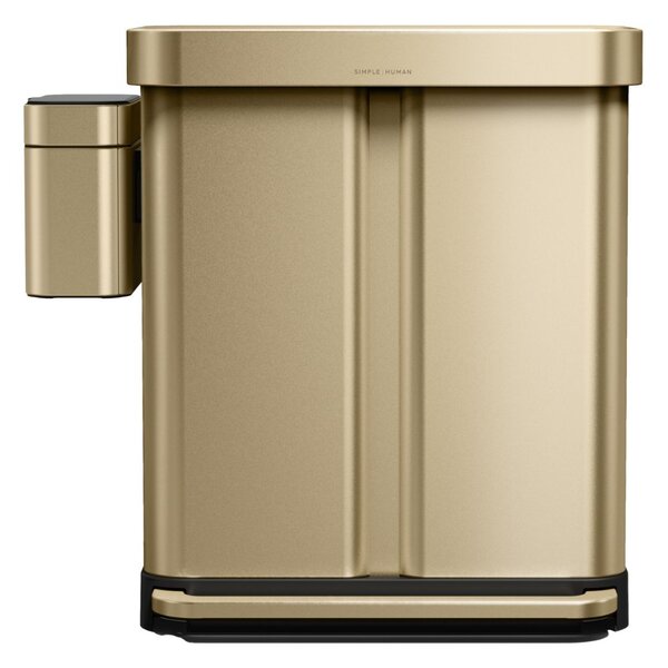 Simplehuman odpadkový koš na kompostovatelný odpad z kuchyně – 4l, matná zlatá, FPP