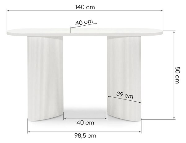 Hector Konzolový stolek Pauline 140 cm bílý