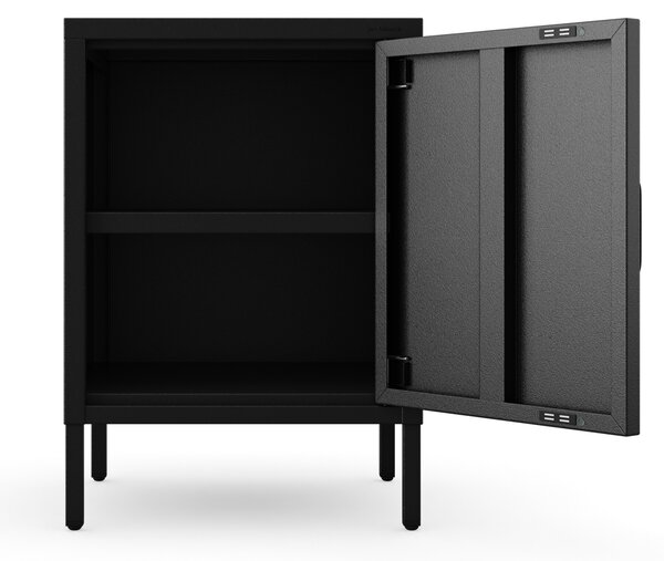 Černý kovový noční stolek MIA Modern 424 x 595 x 400 mm