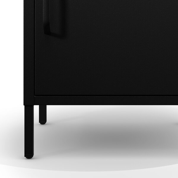Černý kovový noční stolek MIA Modern 424 x 595 x 400 mm