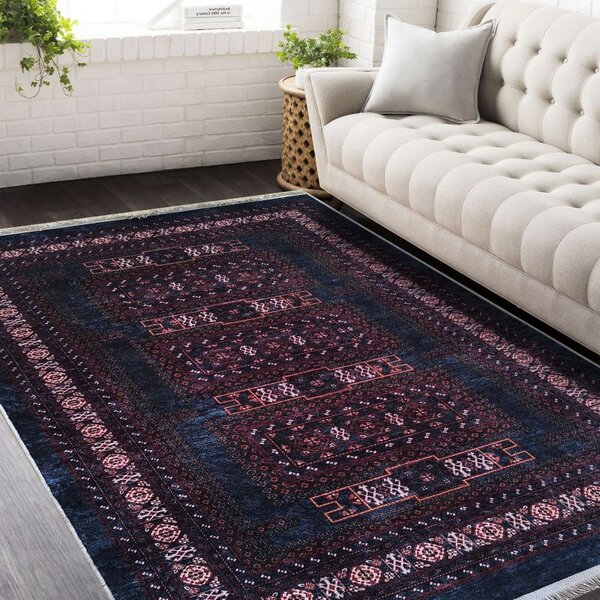 Makro Abra Moderní kusový koberec protiskluzový Horeca-New 136 modrý vícebarevný Rozměr: 80x150 cm