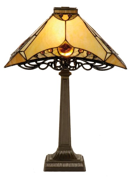 Stolní lampa Tiffany - Ø 50*49 cm 1x E14 - Clayre & Eef