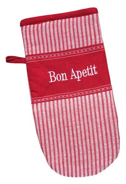 Chňapka BON APETIT červenobílá 15 x 30 cm