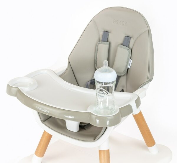 New Baby Jídelní židlička Grace 3v1 šedá, 61 x 101 x 61 cm