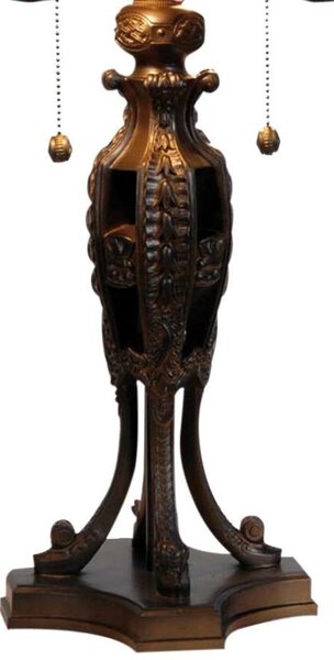 Stolní lampa Tiffany Dark dragonfly - Ø 42*64 cm - Clayre & Eef