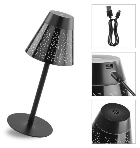 EMOS LED stolní lampa GRACE, nabíjecí, IP44 1538200000