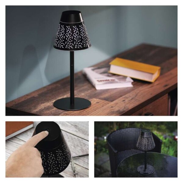 EMOS LED stolní lampa GRACE, nabíjecí, IP44 1538200000