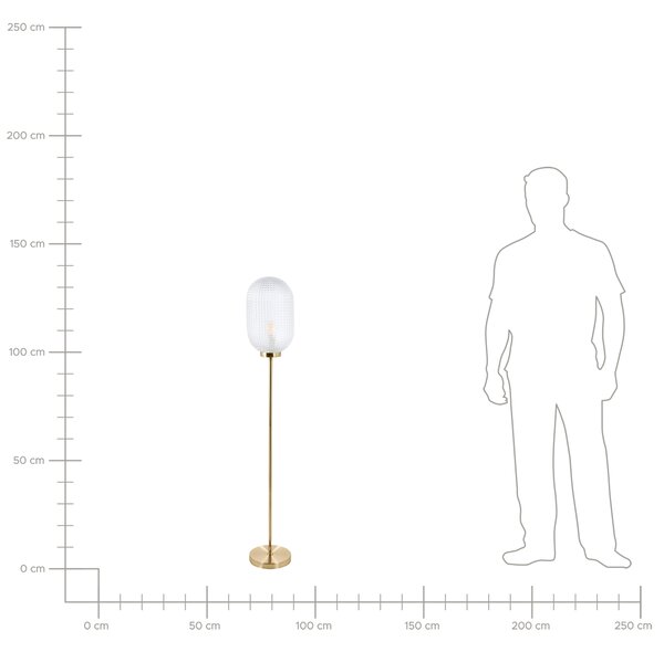 Stojací lampa PORTERO Kov Zlatá