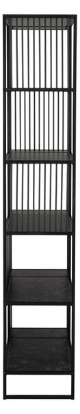 Černá knihovna v dekoru kamene 85x185 cm Strington – Actona