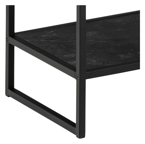 Černá knihovna v dekoru kamene 85x185 cm Strington – Actona