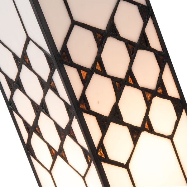 Stolní lampa Tiffany Roof - 12*12*36 cm E14 / max. 25 Watt - Clayre & Eef