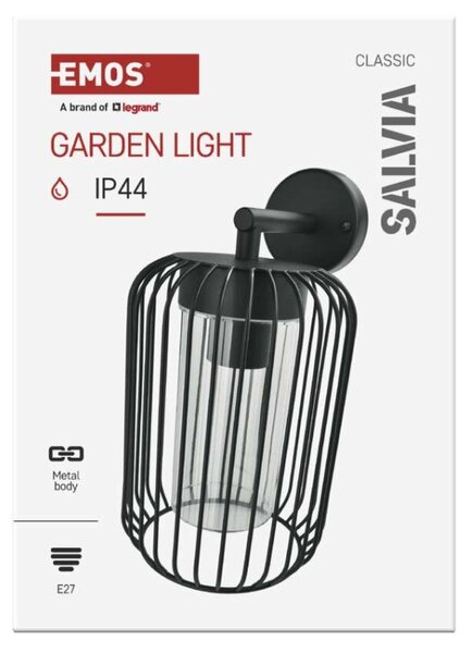 EMOS LED zahradní nástěnné svítidlo, 20,8 x 16 x 28,5 cm, 1 x E27, 15 W 1554000000