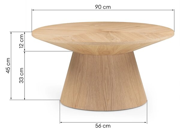 Hector Konferenční stolek Dalarna 90 cm dub přírodní