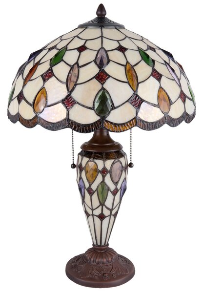Stolní lampa Tiffany Sun stones - 40*60cm 2x E27/60W - Clayre & Eef