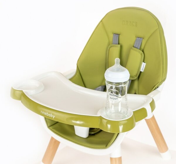 New Baby Jídelní židlička Grace 3v1 zelená, 61 x 101 x 61 cm