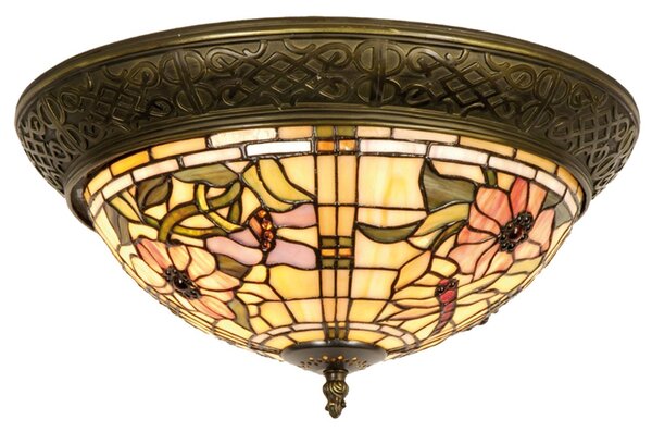 Stropní světlo Tiffany Cappa - Ø 38*19 cm 2x E14 / Max 40W - Clayre & Eef