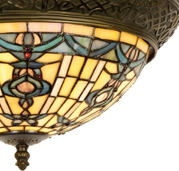 Stropní svítidlo Tiffany Alloment - Ø 38*19 cm 2x E14 / Max 40W - Clayre & Eef