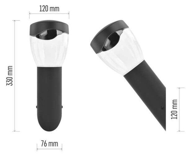 EMOS LED zahradní nástěnné svítidlo, 12 x 12 x 33 cm, 1 x E27, 15 W 1554000002