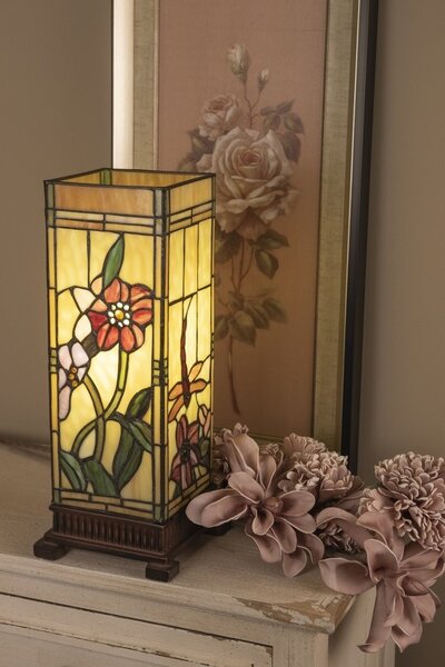 Stolní lampa Tiffany Cappa - 18*45 cm 1x E27 / Max 40W - Clayre & Eef