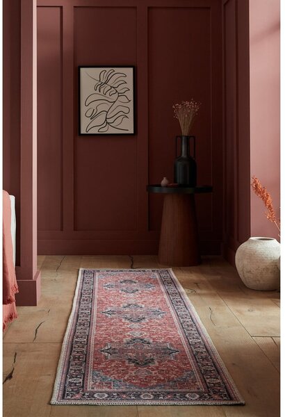 Vínový pratelný běhoun s příměsí recyklovaných vláken 60x230 cm Windsor – Flair Rugs