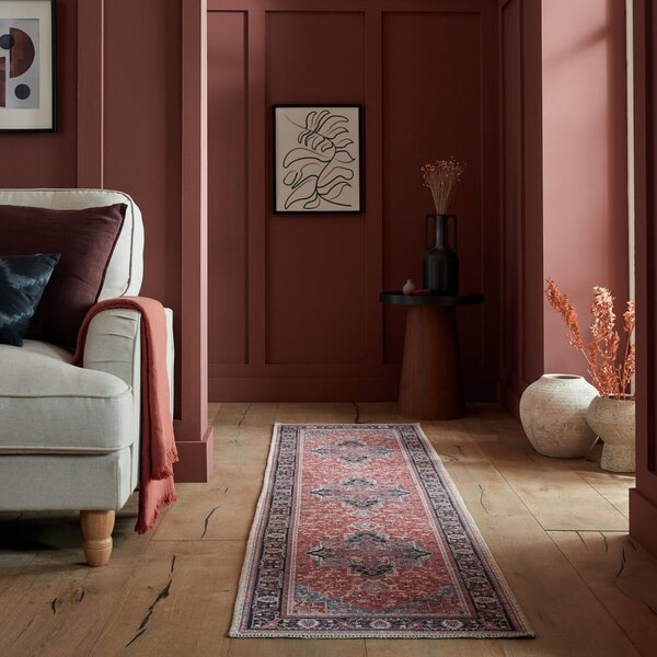Vínový pratelný běhoun s příměsí recyklovaných vláken 60x230 cm Windsor – Flair Rugs