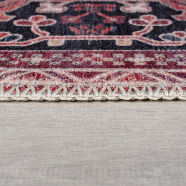 Vínový pratelný běhoun s příměsí recyklovaných vláken 60x230 cm Windsor – Flair Rugs