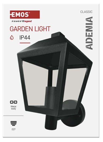 EMOS LED zahradní nástěnné svítidlo, 19,8 x 15 x 27,8 cm, 1 x E27, 15 W 1554000004