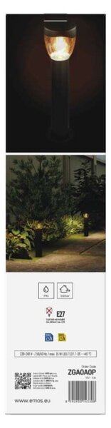 EMOS LED zahradní sloupkové svítidlo, 12 x 12 x 50 cm, 1 x E27, 15 W 1554002000