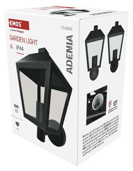 EMOS LED zahradní nástěnné svítidlo, 19,8 x 15 x 27,8 cm, 1 x E27, 15 W 1554000004