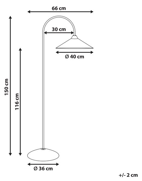 Stojací lampa SAVEGRE Kov Černá