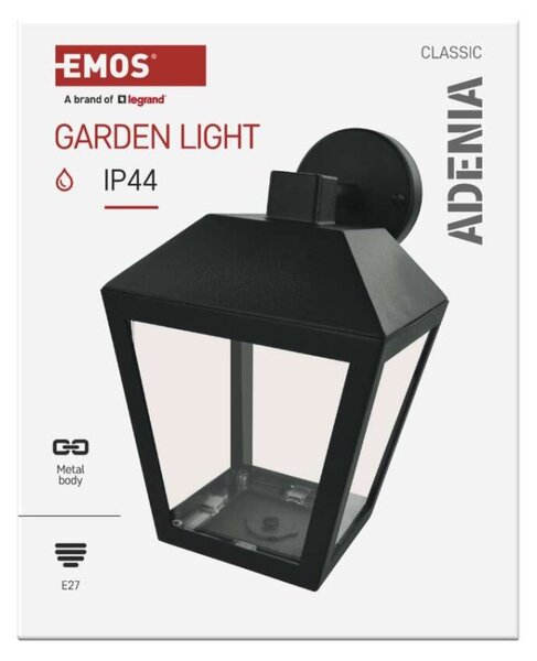 EMOS LED zahradní nástěnné svítidlo, 18 x 15 x 24,5 cm, 1 x E27, 15 W 1554000005