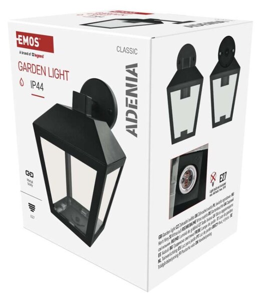EMOS LED zahradní nástěnné svítidlo, 18 x 15 x 24,5 cm, 1 x E27, 15 W 1554000005