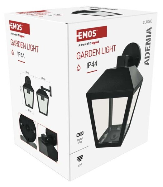EMOS LED zahradní nástěnné svítidlo, 18 x 15 x 24,5 cm, 1 x E27, 15 W 1554000005