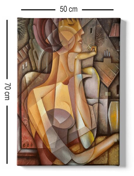 ASIR Obraz na plátně KUBISMUS, ŽENA 50 x 70 cm