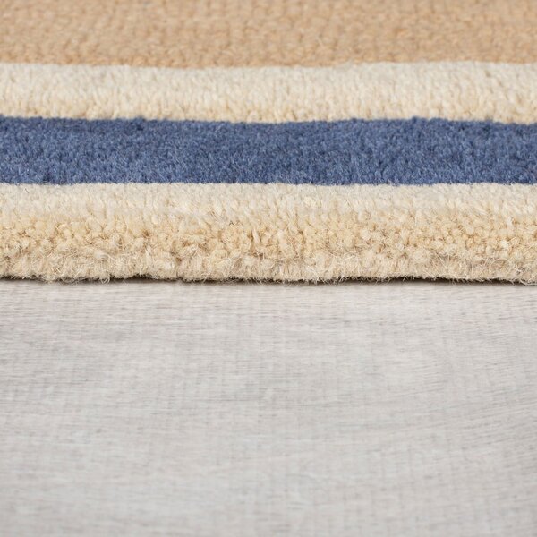 Modro-oranžový ručně tkaný vlněný koberec 120x170 cm Retro Blocks – Flair Rugs