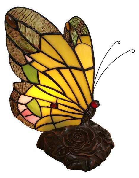 Stolní lampa Tiffany Butterfly - 15*15*27 cm